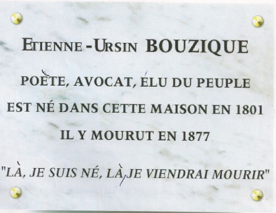 Plaque bouzique